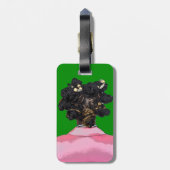 Französischer Braids-Tag Gepäckanhänger (Rückseite vertikal)