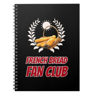 Französischer Brot Fanclub Lustiger Foodie Humor Notizblock