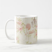 Französischer Budoir Vintag Pink Blues Kronleuchte Kaffeetasse (Links)