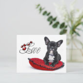 Französischer Bull Dog - Französische Liebe Postkarte (Stehend Vorderseite)