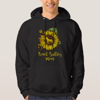 Französischer Bull-Hund-Mama Beste Sonnenblume mit Hoodie