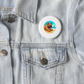 Französischer Bulldog am Strand Button (Beispiel)