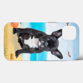 Französischer Bulldog am Strand Case-Mate iPhone Hülle (Rückseite (Horizontal))