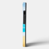 Französischer Bulldog am Strand Case-Mate iPhone Hülle (Rückseite / Links)