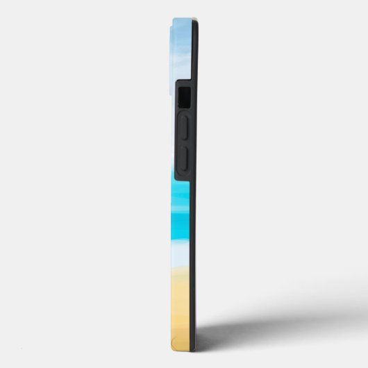 Französischer Bulldog am Strand Case-Mate iPhone Hülle (Rückseite / Links)