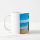 Französischer Bulldog am Strand Kaffeetasse (Links)