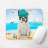 Französischer Bulldog am Strand Mousepad (Mit Mouse)