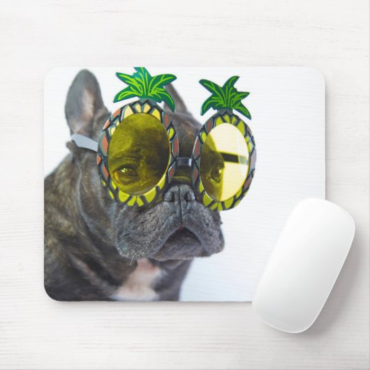 Französischer Bulldog am Strand Mousepad (Mit Mouse)