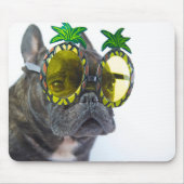 Französischer Bulldog am Strand Mousepad (Vorne)