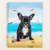 Französischer Bulldog am Strand Planer (Vorderseite)