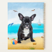 Französischer Bulldog am Strand Planer (Rückseite)