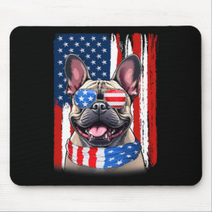 Französischer Bulldog America Flag 4. Juli Usa Pat Mousepad