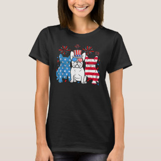 Französischer Bulldog, amerikanischer Flaggenhund, T-Shirt