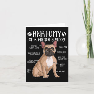 Französischer Bulldog Anatomie Frenchie Dog Lover  Karte