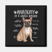 Französischer Bulldog Anatomie Frenchie Dog Lover  Magnet (Vorne)