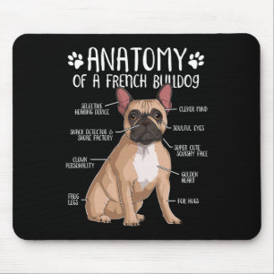 Französischer Bulldog Anatomie Frenchie Dog Lover Mousepad