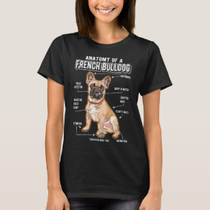 Französischer Bulldog Anatomie Funny Dog T-Shirt