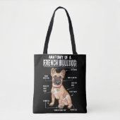 Französischer Bulldog Anatomie Funny Dog Tasche (Vorderseite)