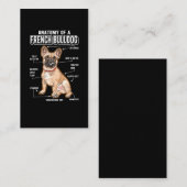 Französischer Bulldog Anatomie Funny Dog Visitenkarte (Vorne/Hinten)