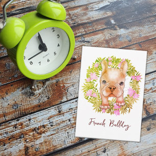 Französischer Bulldog. Aquarellmalerei Einladung