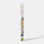 Französischer Bulldog auf einer Bank iPhone 15 Hülle (Linke Seite)