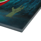 Französischer Bulldog Autofahrer Beängstigend Hall Schneidebrett (Ecke)