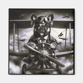 Französischer Bulldog-Aviator Magnet