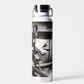 Französischer Bulldog Aviator Wasserflasche Trinkflasche (Rückseite)