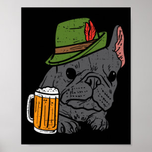Französischer Bulldog Bavarian Frenchie Dog Poster