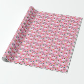 Französischer Bulldog Birthday Pink Geschenkpapier (Ungerollt)