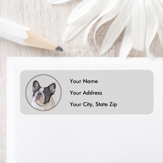 Französischer Bulldog (Brindle Pied) Malerei - Hun (Insitu)