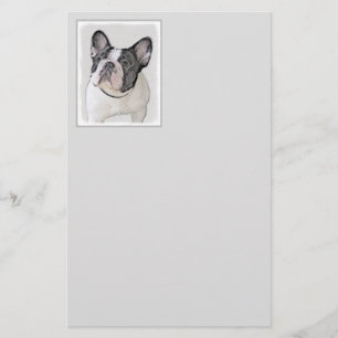 Französischer Bulldog (Brindle Pied) Malerei - Hun Briefpapier