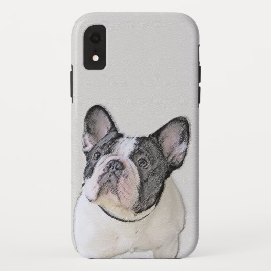 Französischer Bulldog (Brindle Pied) Malerei - Hun Case-Mate iPhone Hülle (Rückseite)