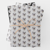 Französischer Bulldog (Brindle Pied) Malerei - Hun Geschenkpapier Set (Beispiel)