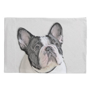 Französischer Bulldog (Brindle Pied) Malerei - Hun Kissenbezug