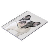 Französischer Bulldog (Brindle Pied) Malerei - Hun Notizblock (Linke Seite)