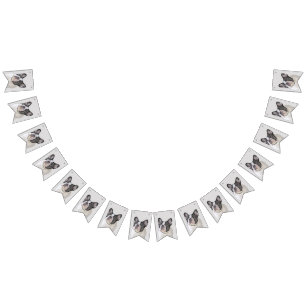 Französischer Bulldog (Brindle Pied) Malerei - Hun Wimpelkette