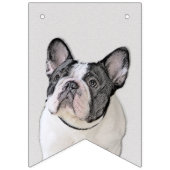 Französischer Bulldog (Brindle Pied) Malerei - Hun Wimpelkette (Dritte Fahne)