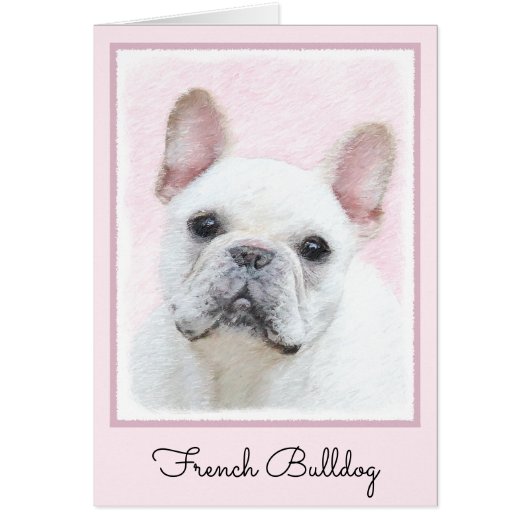 Französischer Bulldog (Cream/White) Malerei - Hund (Vorne)