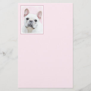 Französischer Bulldog (Cream/White) Malerei - Hund Briefpapier