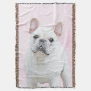 Französischer Bulldog (Cream/White) Malerei - Hund Decke