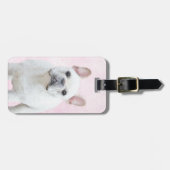 Französischer Bulldog (Cream/White) Malerei - Hund Gepäckanhänger (Vorderseite horizontal)