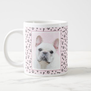 Französischer Bulldog (Cream/White) Malerei - Hund Jumbo-Tasse