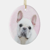 Französischer Bulldog (Cream/White) Malerei - Hund Keramik Ornament (Rechts)