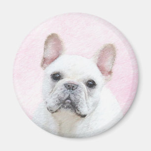 Französischer Bulldog (Cream/White) Malerei - Hund Magnet