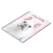 Französischer Bulldog (Cream/White) Malerei - Hund Notizblock (Linke Seite)