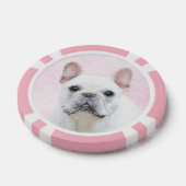 Französischer Bulldog (Cream/White) Malerei - Hund Pokerchips (Einzeln)