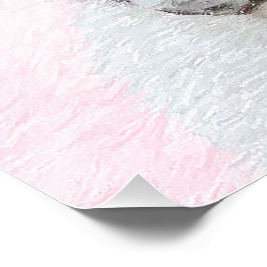 Französischer Bulldog (Cream/White) Malerei - Hund Poster (Ecke)