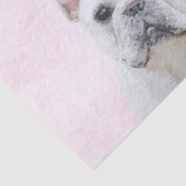 Französischer Bulldog (Cream/White) Malerei - Hund Seidenpapier (Ausschnitt)