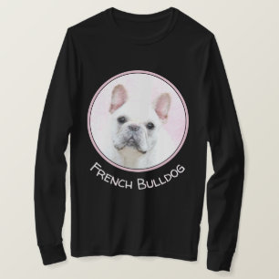 Französischer Bulldog (Cream/White) Malerei - Hund T-Shirt